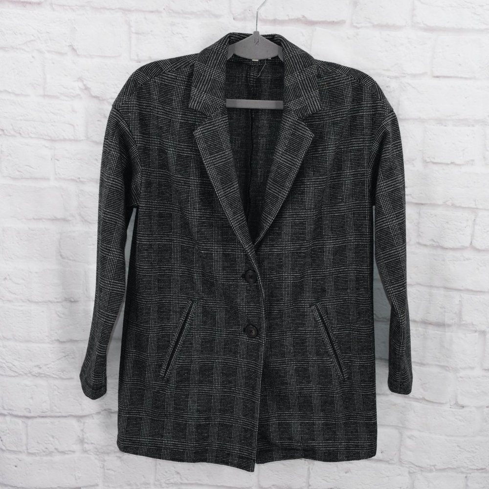 Madewell Glen Plaid Knit Oversized Blazer Size XS